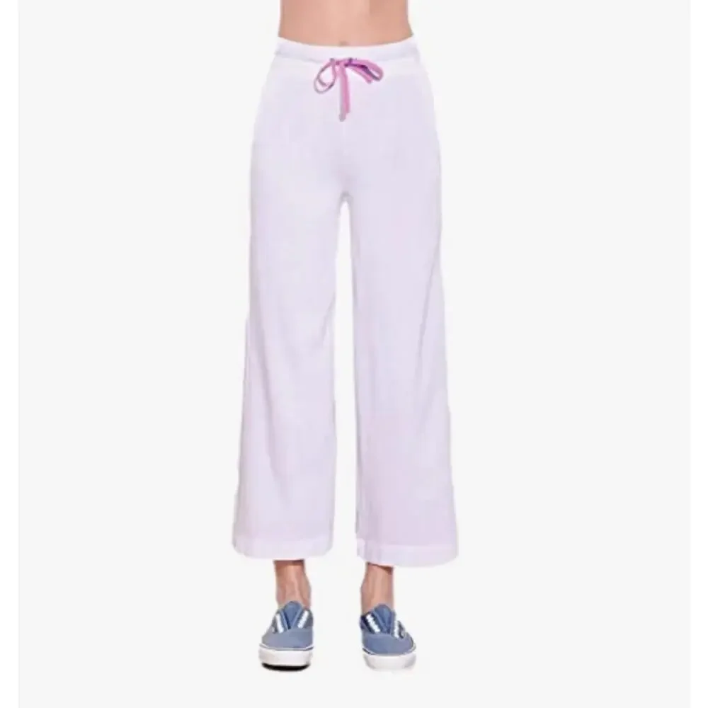 Sundry Cropped Flare Fleece Pants in Lavender - Size 3 (Large)